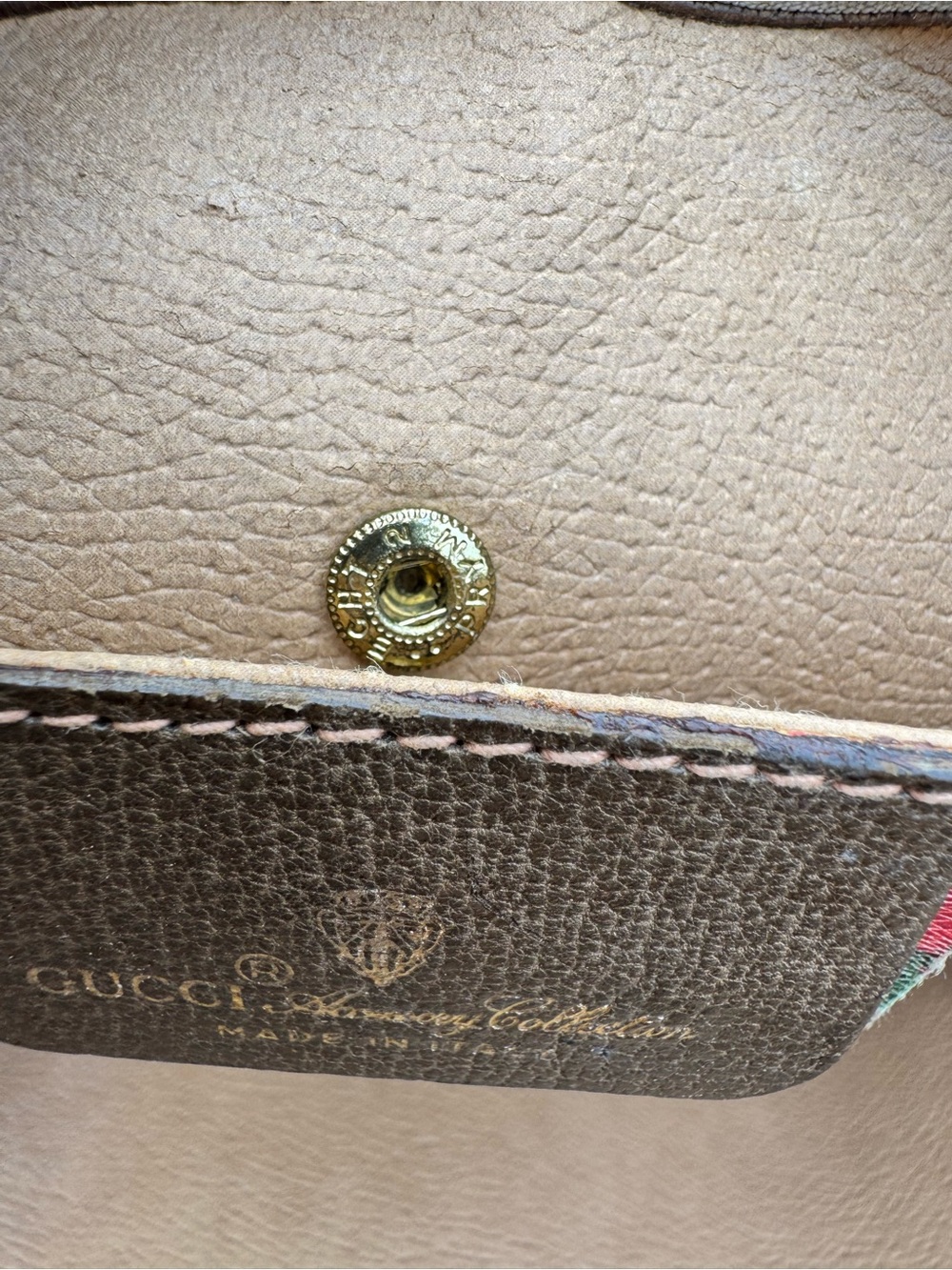 Gucci Vintage 1980s GG Supreme Monogram Clutch Portfolio Web Stripe Italy - Picture 12 of 13